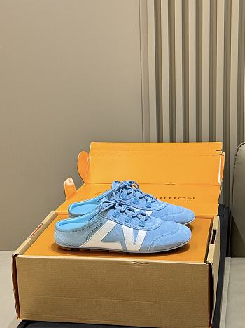 Bagsaaa LV Sneakerina Open Back Blue Suede 