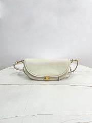 Bagsaaa Celine Soft Triomphe Little Halfmoon In Shiny Lambskin white - 25cm - 1