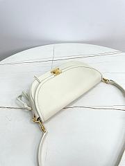 Bagsaaa Celine Soft Triomphe Little Halfmoon In Shiny Lambskin white - 25cm - 4