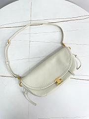 Bagsaaa Celine Soft Triomphe Little Halfmoon In Shiny Lambskin white - 25cm - 2