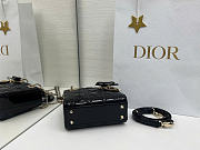 Bagsaaa Mini Lady Dior Bag Black Patent Cannage Calfskin with bow - 17cm - 2