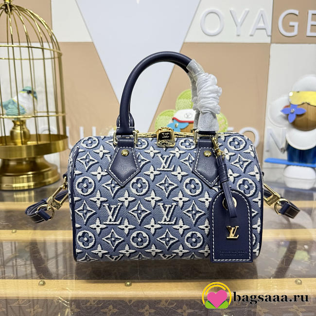 Bagsaaa LV M2A187 Speedy Bandoulière 20 Monogram Bleu - 20.5cm - 1