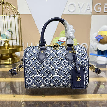 Bagsaaa LV M2A187 Speedy Bandoulière 20 Monogram Bleu - 20.5cm