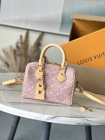 Bagsaaa LV M2A039 Speedy Bandoulière 20 Monogram Emblème Rose - 20.5cm
