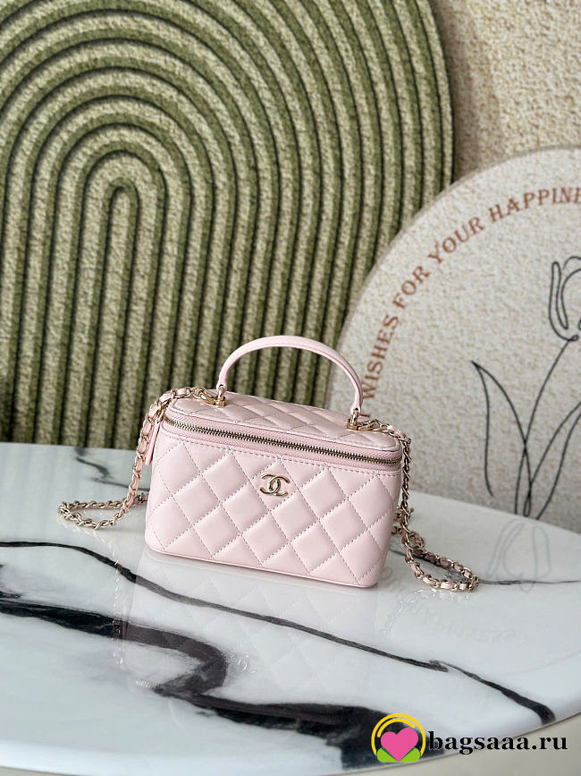Bagsaaa Chanel Classic Top Handle Vanity light pink - 17cm - 1
