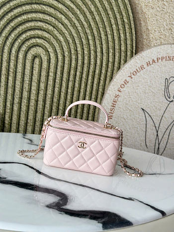 Bagsaaa Chanel Classic Top Handle Vanity light pink - 17cm