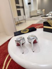 Bagsaaa Christian Louboutin Me Dolly 100 mm Mules in silver - 3