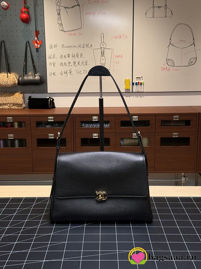 Bagsaaa Chanel Fall-Winter 2026 Maxi Flap bag AS6482 Black - 34.5cm - 1