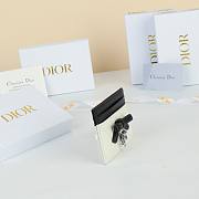 Bagsaaa Lady Dior Freesia Card Holder Two-Tone Latte and Black - 10.5cm - 4