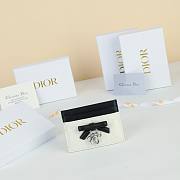 Bagsaaa Lady Dior Freesia Card Holder Two-Tone Latte and Black - 10.5cm - 2