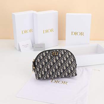 Bagsaaa 30 Montaigne Aphrodite Pouch Blue Dior Oblique Jacquard - 23cm