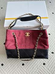 Bagsaaa Chanel Fall-Winter 2026 Small Tote AS5634 Burgundy & Black - 36cm - 1