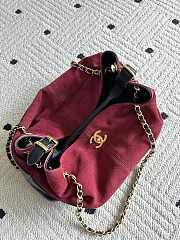 Bagsaaa Chanel Fall-Winter 2026 Small Tote AS5634 Burgundy & Black - 36cm - 3