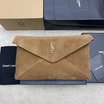 Bagsaaa YSL large envelope pouch decorated with the Cassandre 769307 light beige - 29.5cm