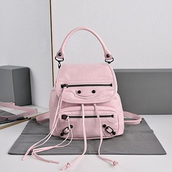 Bagsaaa Balenciaga Le City Backpack Mini in petal pink Arena lambskin - 23cm