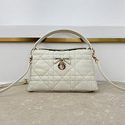 Bagsaaa Dior Adiorable Top Handle Mini Bag Latte Macrocannage Lambskin - 22.5cm - 1