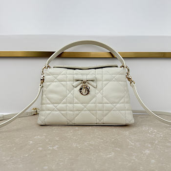 Bagsaaa Dior Adiorable Top Handle Mini Bag Latte Macrocannage Lambskin - 22.5cm