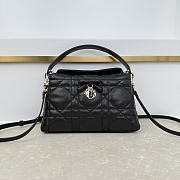 Bagsaaa Dior Adiorable Top Handle Mini Bag Black Macrocannage Lambskin - 22.5cm - 1