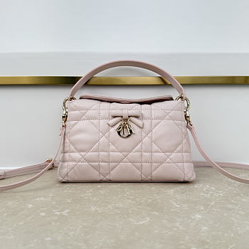 Bagsaaa Dior Adiorable Top Handle Mini Bag Light Pink Macrocannage Lambskin - 22.5cm