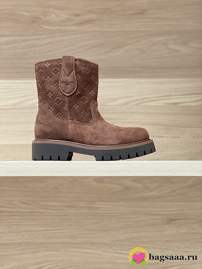Bagsaaa LV Remix Ankle Boot Brown suede - 1