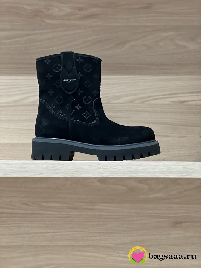 Bagsaaa LV Remix Ankle Boot Black suede - 1