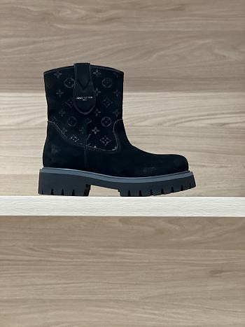 Bagsaaa LV Remix Ankle Boot Black suede