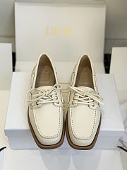Bagsaaa Dior Rive Boat Shoe White Calfskin - 1