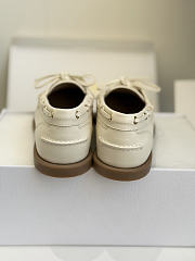 Bagsaaa Dior Rive Boat Shoe White Calfskin - 4
