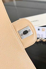 Bagsaaa Chanel Medium Flap Bag Beige Caviar & Silver Hardware - 25.5cm - 3