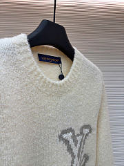 Bagsaaa LV Intarsia Crewneck Off-White - 3
