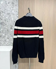 Bagsaaa Prada Jacquard Sweater features striking red and white - 2