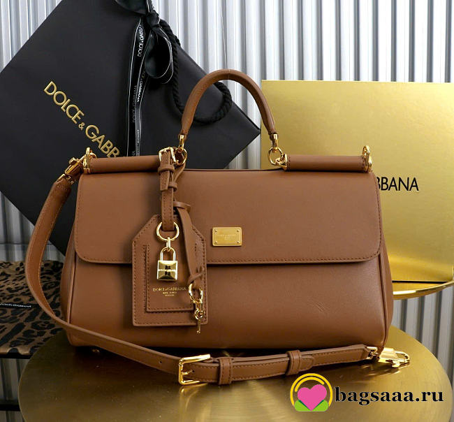 Bagsaaa D&G Medium My Sicily handbag brown - 30cm - 1