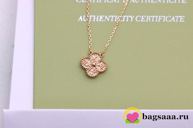 Bagsaaa VCA Vintage Alhambra pendant rose gold - 1