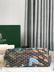 Bagsaaa Goyard Goyardine Saint Louis Lettres Camouflage PM Black Blue - 34cm - 2