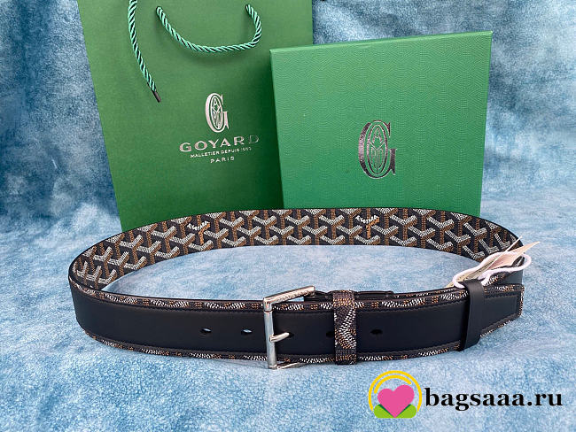 Bagsaaa Goyard Florida Belt in black and multicolor Goyardine - 1