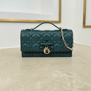 Bagsaaa My Dior Mini Bag Evergreen Cannage Lambskin - 21cm