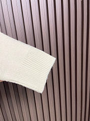 Bagsaaa LV Ski Intarsia Signature Long-Sleeved Pullover Milky white - 4